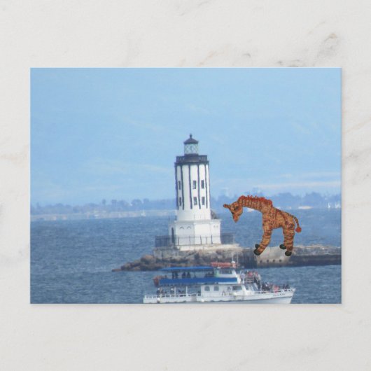 ポストカード – Giraffe at LA Harbor Light (正面)