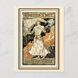 ポストカード：Jeanne d'Arc、Sarah Bernhardt ポストカード