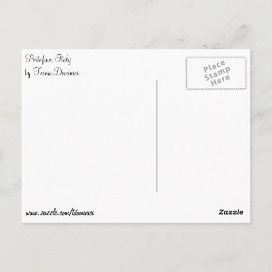 ポストカード – Portofino (裏面)