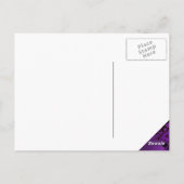 ポストカード – Purple&Black Unicornシルエットデザイン (裏面)