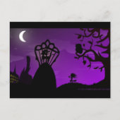 ポストカード – Purple&Black Unicornシルエットデザイン (正面)