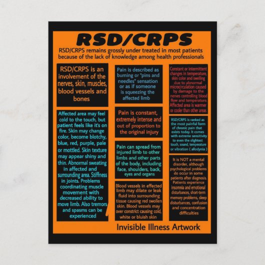 ポストカード…RSD/CRPS – 情報 ポストカード (正面)