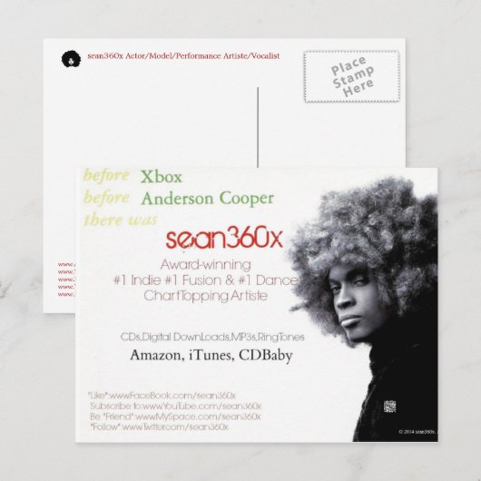 ポストカード sean360x BE (正面/裏面)