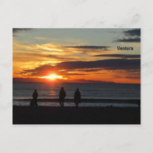 ポストカード: Sunset on Venturaビーチ(カリフォルニア) ポストカード