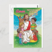 ポストクリスティアナ – イエズス・イ・ロス・ニーニョ ポストカード (正面/裏面)