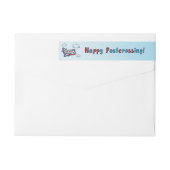 ポストクロスおめでとう！ – 航空便 ラップアラウンドラベル (裏面)