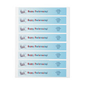 ポストクロスおめでとう！ – 航空便 ラップアラウンドラベル (シート)