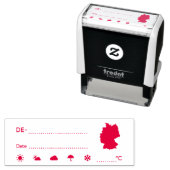 ポストクロスID DEドイツ天気予報 セルフインキングスタンプ (インサイチュ)