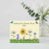 ポストクロッシングかわいいフローラの挨拶 ポストカード (スタンド正面)