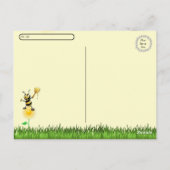 ポストクロッシングかわいいフローラの挨拶 ポストカード (裏面)