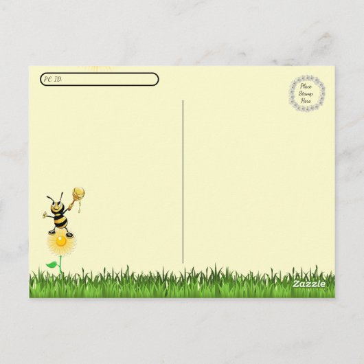 ポストクロッシングかわいいフローラの挨拶 ポストカード (裏面)