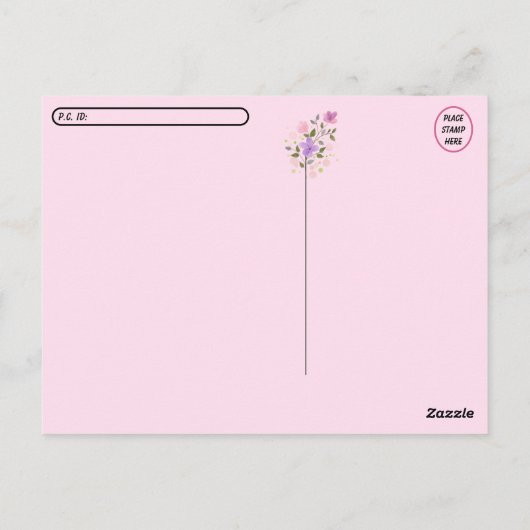 ポストクロッシングシェルジンジャーフラワーズフローラポストカード ポストカード (裏面)