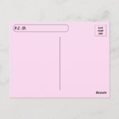 ポストクロッシングピンクワイルドフラワー誕生日はがき ポストカード (裏面)