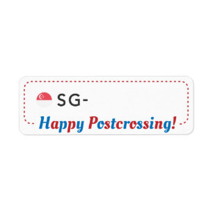 ポストクロッシングポストカードID SGシンガポールポストクロスザー ラベル