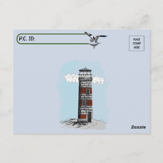 ポストクロッシングライトハウストホペカリガフロリダ ポストカード (裏面)