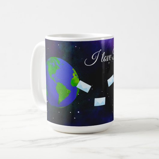 ポストクロッシング大好き ll - 15 oz. マグカップ (正面左)