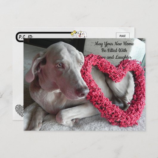 ポストクロッシング新しいホームおめでとうはがき ポストカード (正面/裏面)