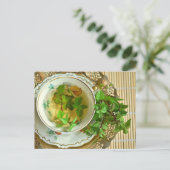 ポストクロッシング用 紅茶の時間の湯飲み絵葉書 ポストカード (スタンド正面)