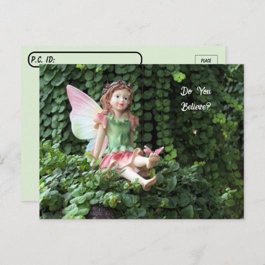 ポストクロッシング美しい妖精のはがき ポストカード (正面/裏面)