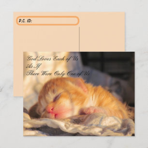 ポストクロッシング葉書 – God Loves We with Kitten ポストカード