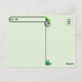 ポストクロッシング=かわいい小さな木のカエル葉書 ポストカード (裏面)