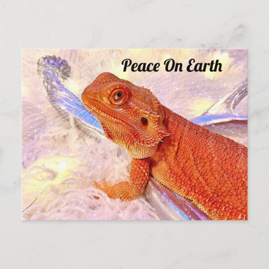 ポストクロッシング – ひげのドラゴンクリスマスをチーク ポストカード (正面)