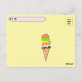 ポストクロッシング アイスクリーム サンデー 誕生日 ポストカード (裏面)