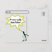 ポストクロッシング キングペンギン 面白い誕生日ポストカード ポストカード (裏面)