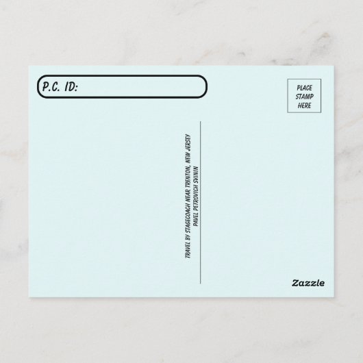 ポストクロッシング – ステージコーチファインアート ポストカード (裏面)