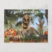 ポストクロッシング – ハロウィーンスケルトンとカボチャ シーズンポストカード (正面)