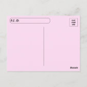 ポストクロッシング ピンク ワイルドフラワー 誕生日 ポストカード (裏面)