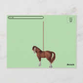 ポストクロッシング – ブラウンホース郵便切手 ポストカード (裏面)