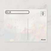 ポストクロッシング – ホワイトピーコックバタフライ引用文 ポストカード (裏面)