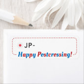 ポストクロッシング ポストカードIDシール 日本後交点後十字形 ラベル (インサイチュ)