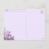 ポストクロッシング – ライラックのブーケ シーズンポストカード (裏面)