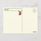 ポストクロッシング – 愛らしいロバ葉書 ポストカード (裏面)