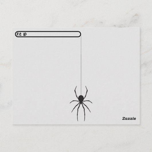 ポストクロッシング – 黒と白の不気味なハロウィーンの人形 ポストカード (裏面)