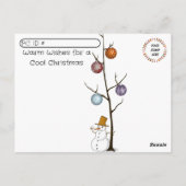 ポストクロッシング–2溶融雪だるまクリスマスポストカード ポストカード (裏面)