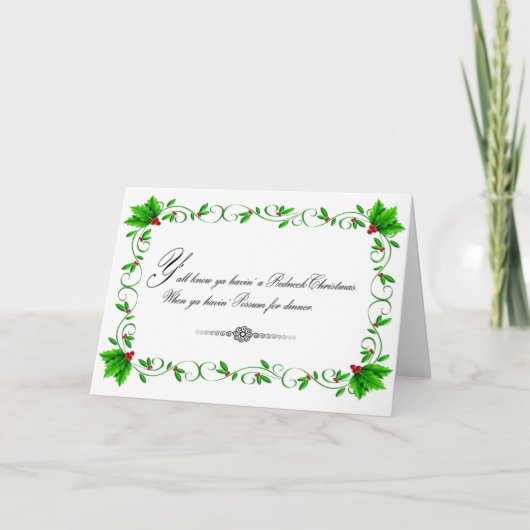 ポストサムディナークリスマスカード（白） シーズンカード (正面)