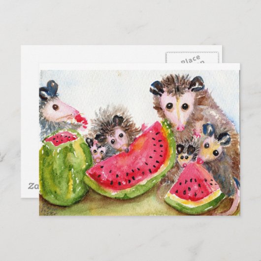 ポストサムファミリーピクニックポストカード ポストカード (正面/裏面)