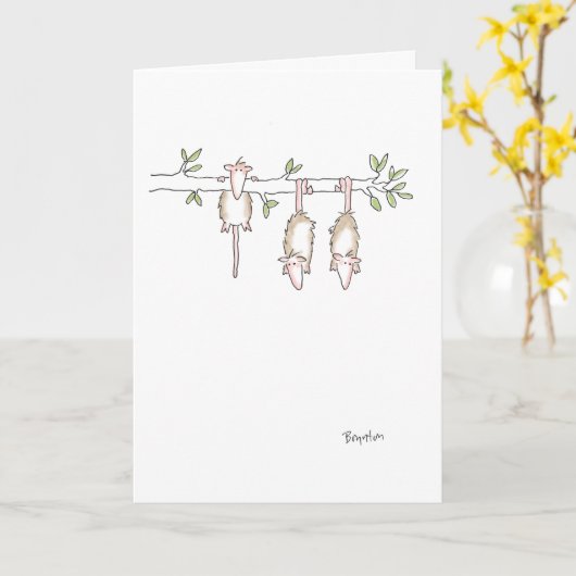 ポストサム カード (黄色い花)