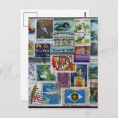 ポストスタンプをテーマにしたポストカード ポストカード (正面/裏面)