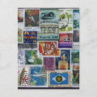 ポストスタンプをテーマにしたポストカード ポストカード