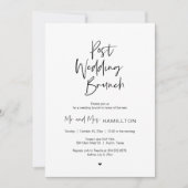 ポストズ結婚・ブルンチミニマモダンリスト・シンプル 招待状 (正面)