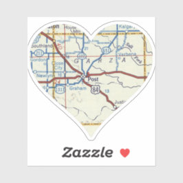 ポストテキサス州ヴィンテージマップ シール