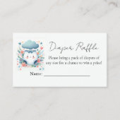 ポストパパピンクブルーおむつ及び拭きベビーシャワー エンクロージャーカード (正面)