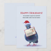 ポストピジョンの引っ越しホリデーカード シーズンカード (正面/裏面)