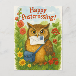 ポストフクロメール鳥ハッピーポストクロッシング葉書 ポストカード
