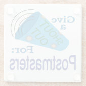 ポストマスターズのために大声で叫ぶ ガラスコースター (裏面)