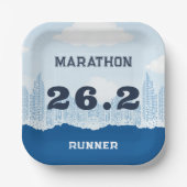 ポストマラソンレースパーティー ペーパープレート (正面)